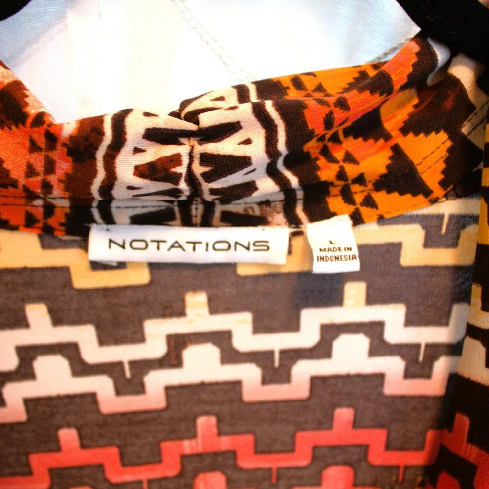Notations | Multi Pattern Short Sleeve Top - Picture 4 of 6
